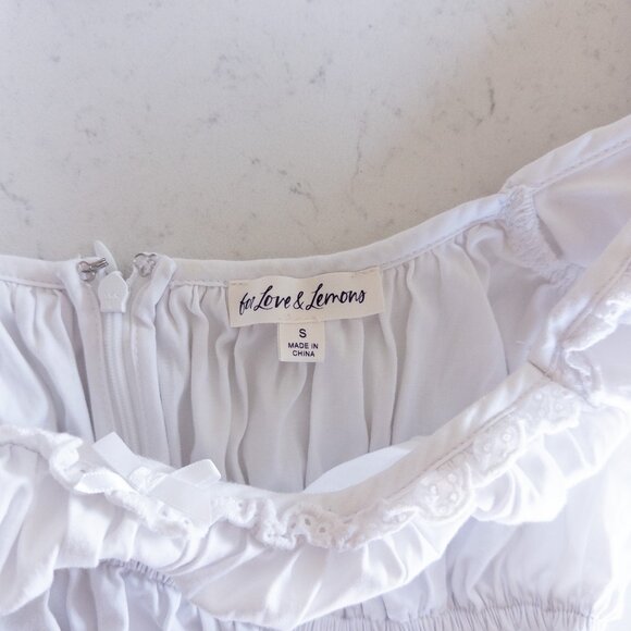 For Love and Lemons Jackson White Mini Dress Size S - Picture 11 of 12